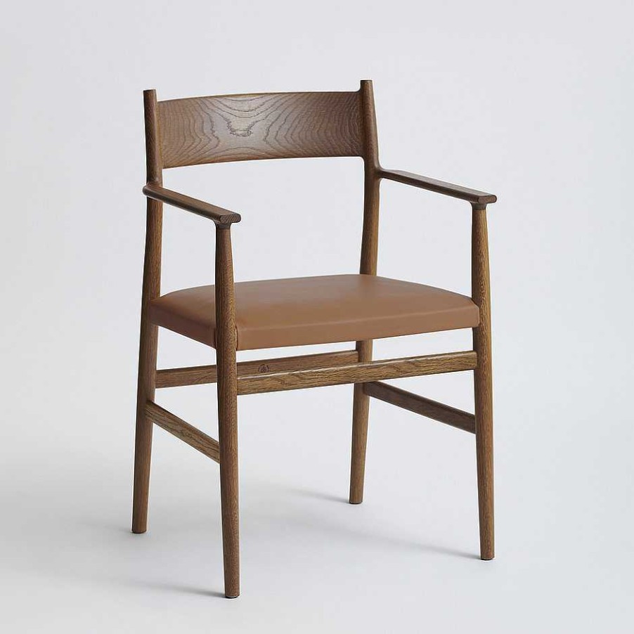 Brdr. Krüger Chairs | Arv Dining Chair With Armrest| Cognac Leather