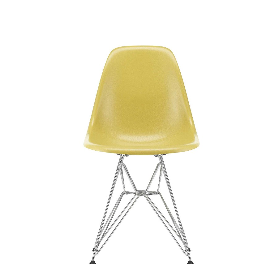 Vitra Chairs | Eames Fiberglass Side Chair Dsr - Eames Ochre Light - Chrome