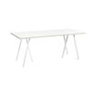 HAY Dining Tables | Loop Stand Table S | White Laminate / Plywood Edge