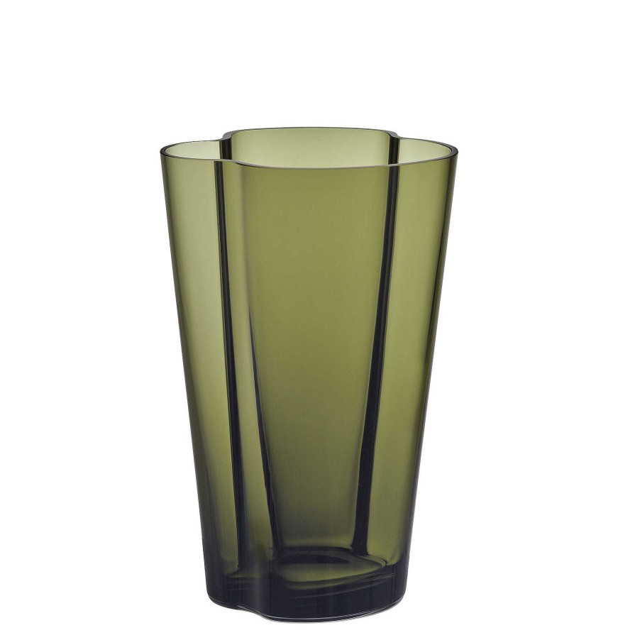 Iittala Vases | Aalto Vase | Moss Green - 220Mm