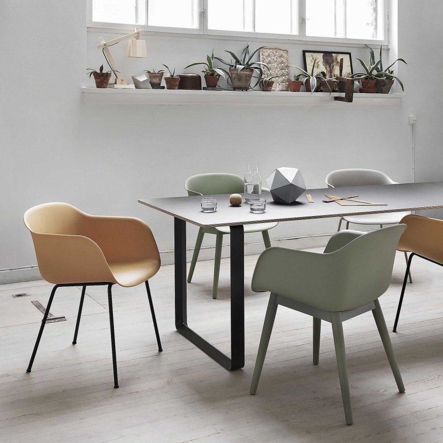 Muuto Dining Tables | 70/70 Table | Black Linoleum