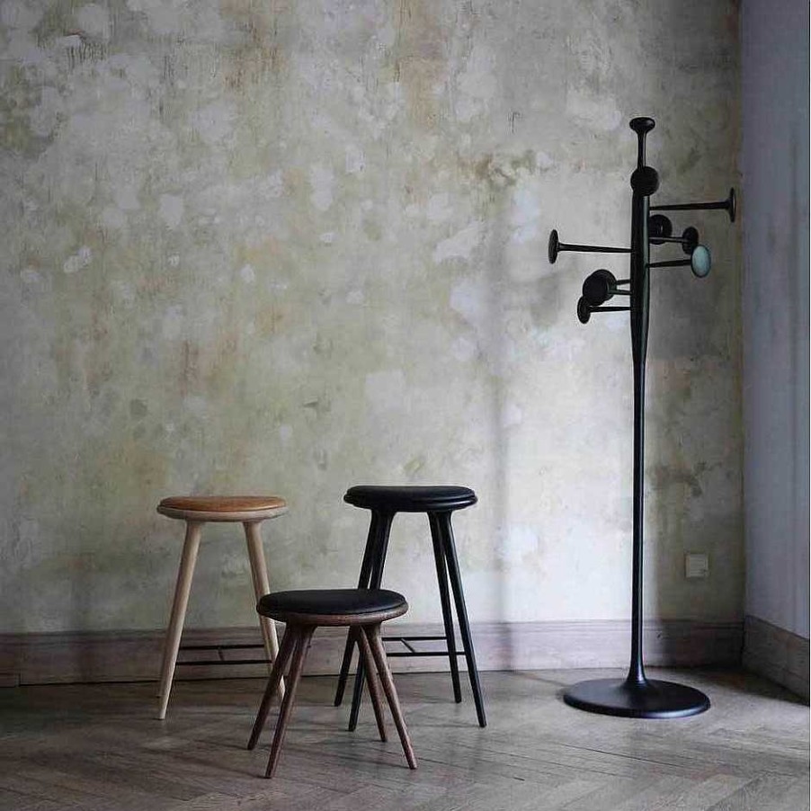 Mater Stools | Low Stool | Dark Stained Beech 47 Cm