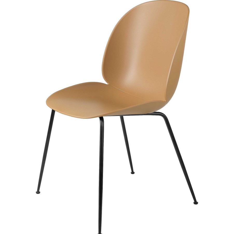 GUBI Outdoor Chairs | Beetle Dining Chair | Amber Brown