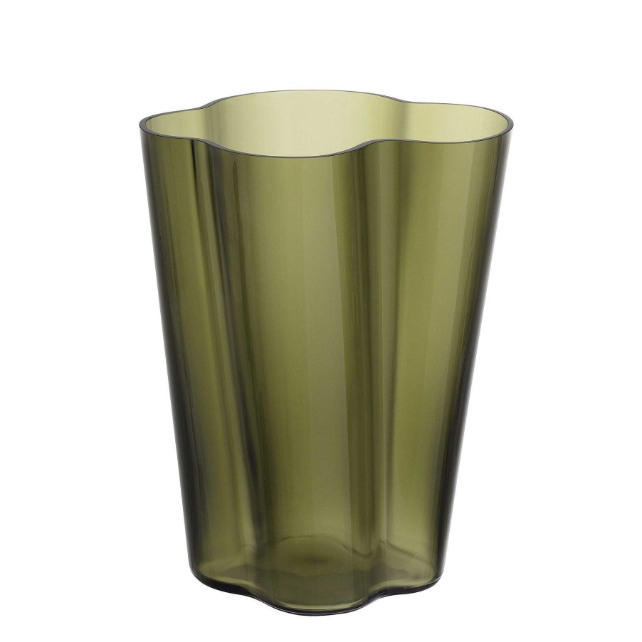 Iittala Vases | Aalto Vase | Moss Green - 270Mm