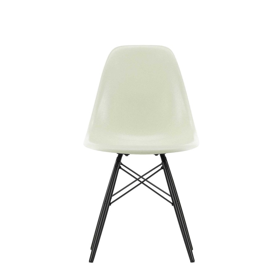 Vitra Chairs | Eames Plastic Chairs Dsw | Black Maple Base - Pebble