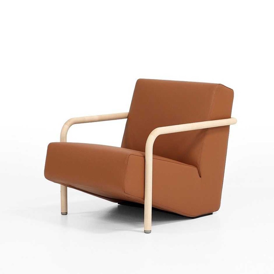 Porro Single Armchairs | Lullaby | Armchair - Solid Ash - P11-051 Rancho Leather