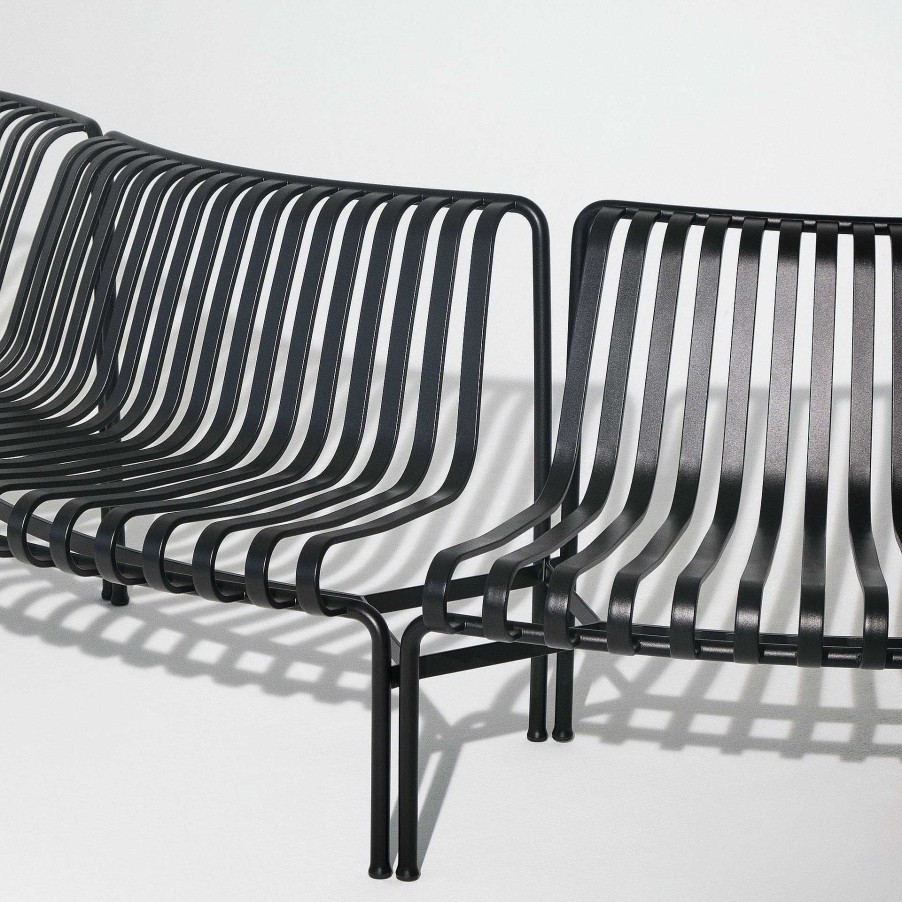 HAY Outdoor Chairs | Palissade Park Dining Bench | Outdoor Bench | Anthracite