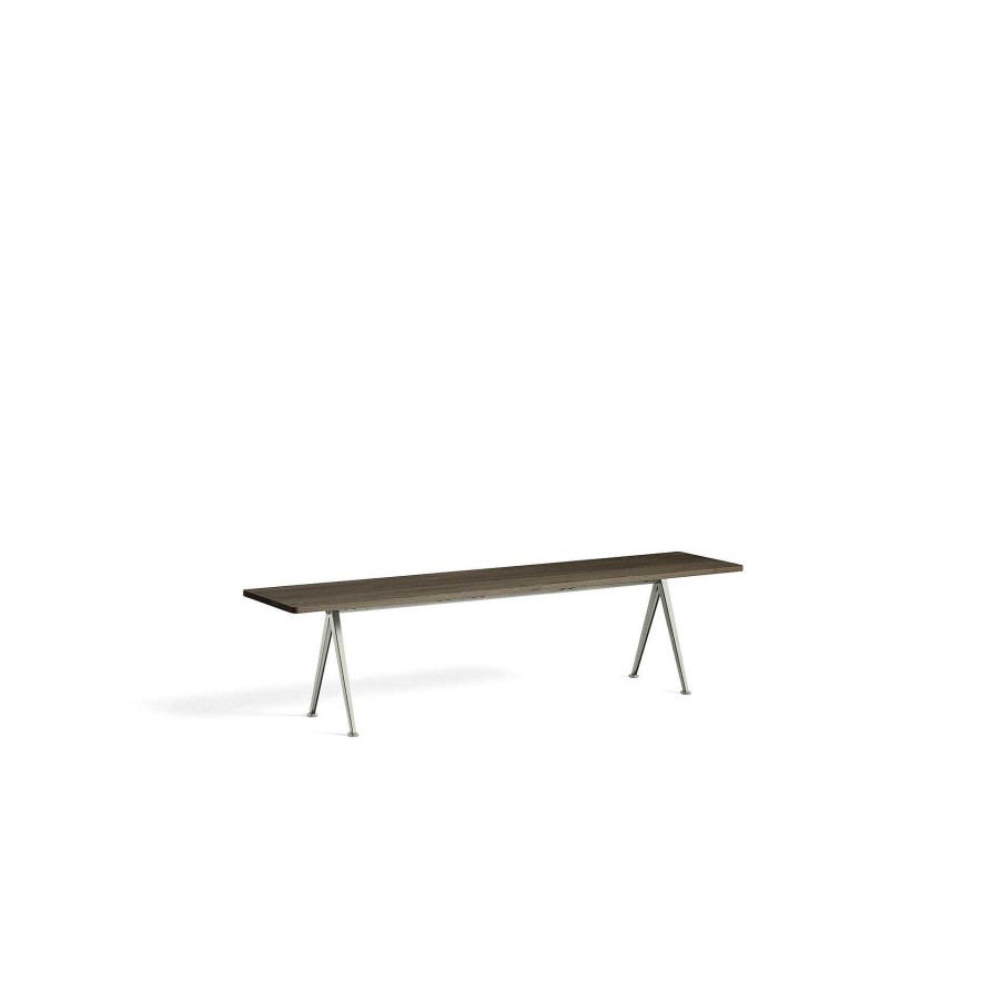 HAY Benches | Pyramid Bench 12 | Bench 190 - Steel Structure - Smoked Oak