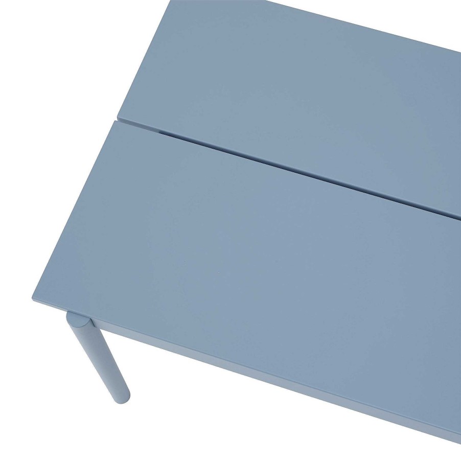 Muuto Outdoor Tables | Linear Steel Table | Outdoor Table | Pale Blue