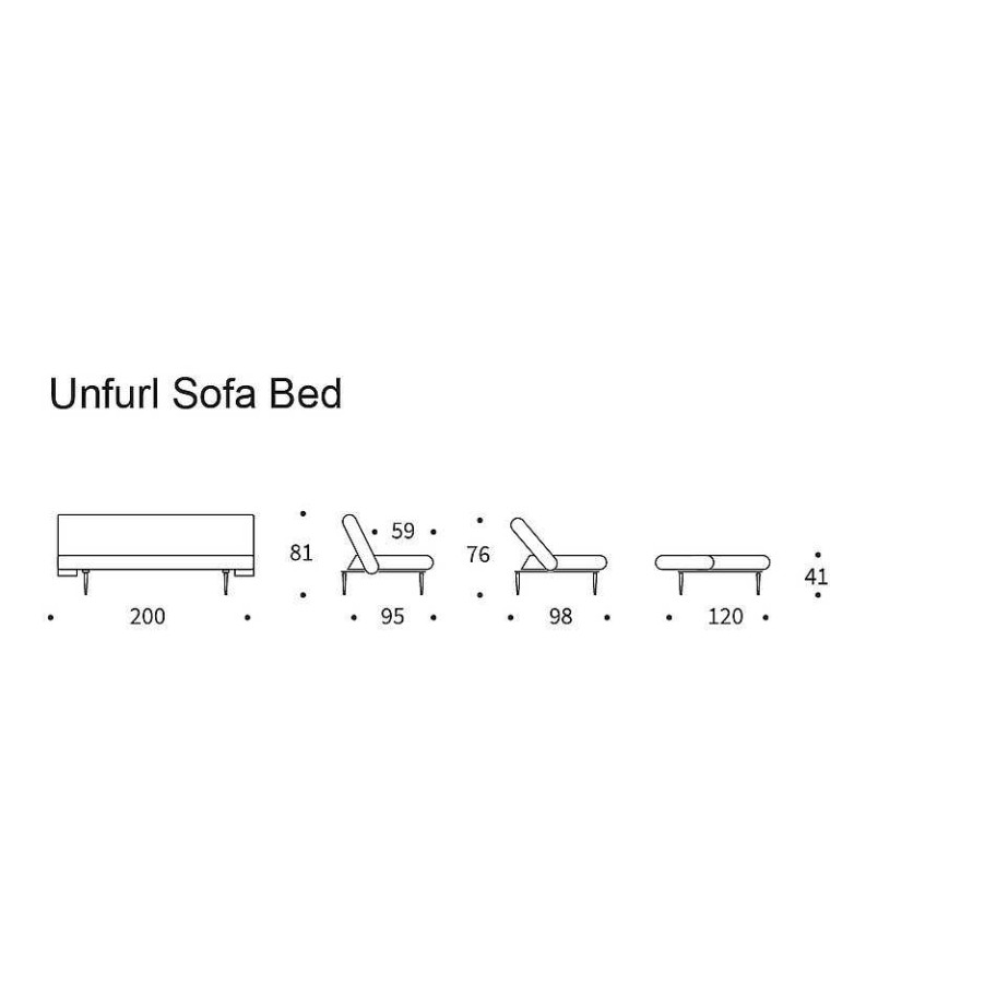 Innovation Living Sofa Beds | Unfurl Sofa Bed - 217 | 120-200 Cm