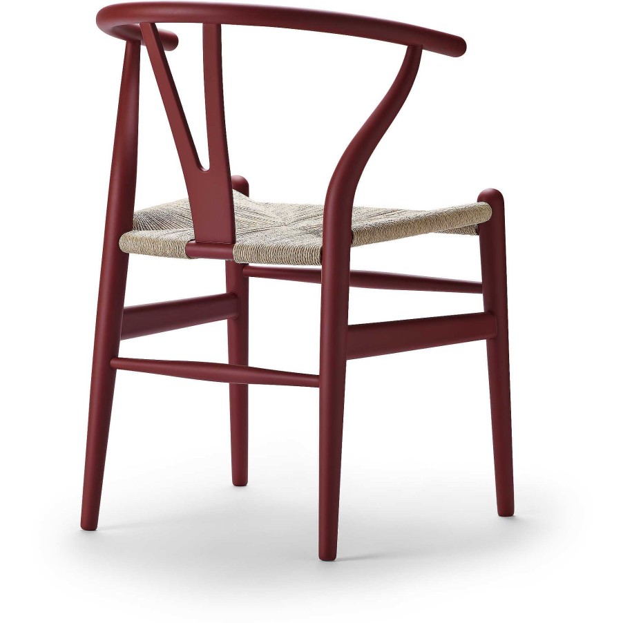 Carl Hansen & Søn Chairs | Ch24 Wishbone Chair Soft | Beech Soft Red