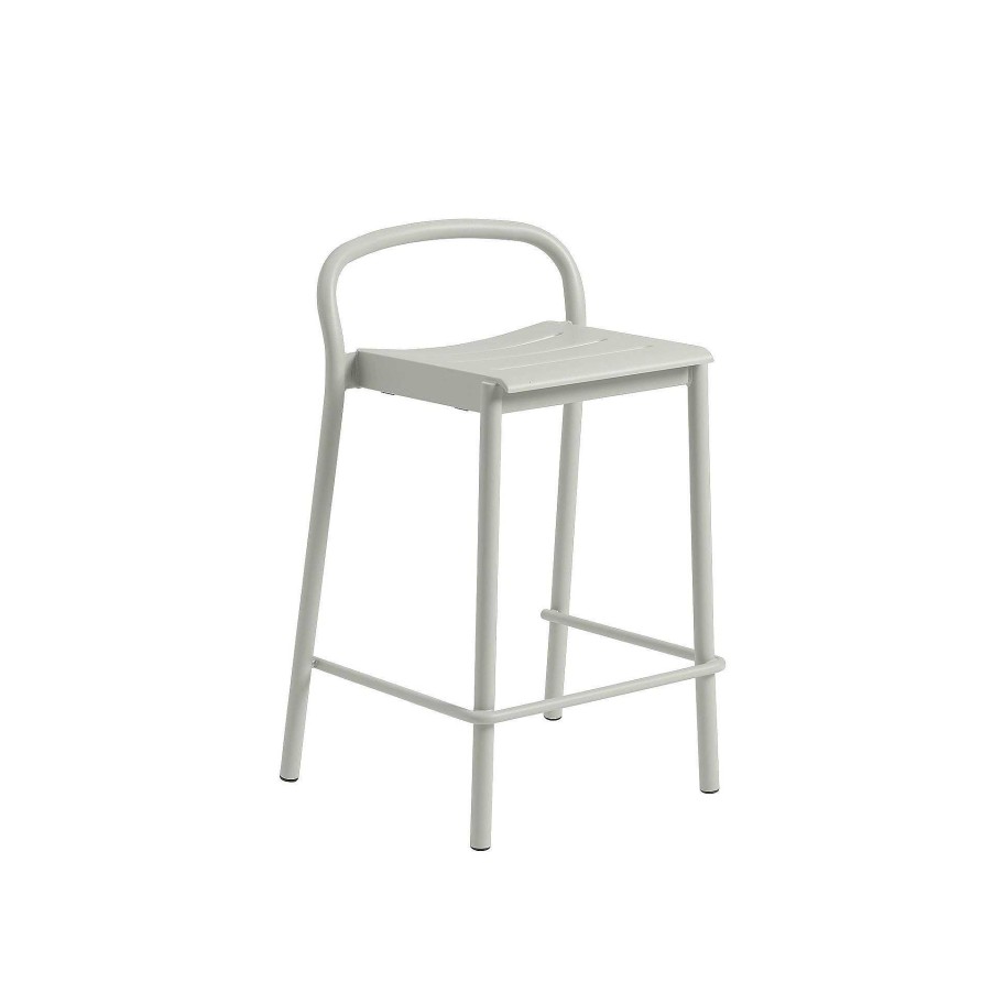 Muuto Outdoor Chairs | Linear Steel Counter Stool | Counter Stool | Grey