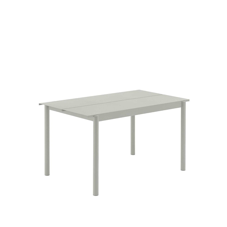 Muuto Outdoor Tables | Linear Steel Bench | Outdoor Table | Grey