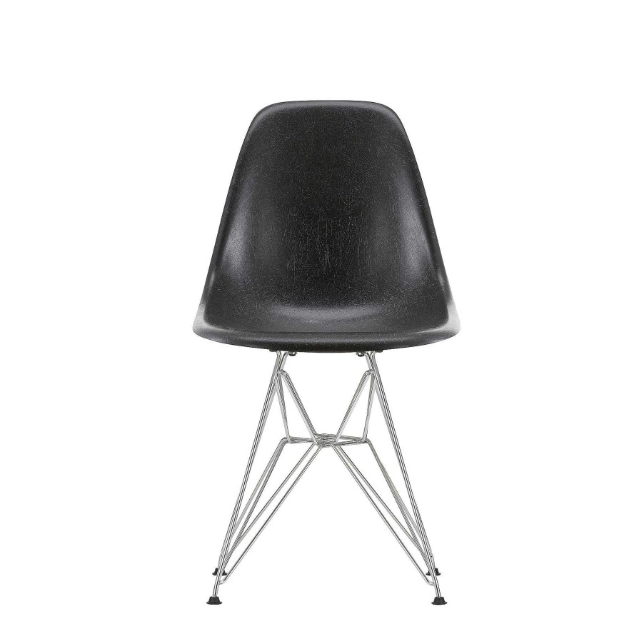 Vitra Chairs | Eames Plastic Chairs Dsr | Chrome Base - Deep Black