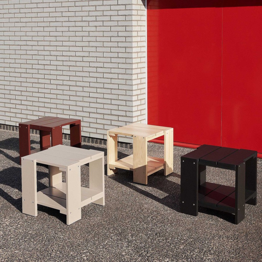 HAY Outdoor Tables | Crate Side Table | Outdoor Table | Pinewood