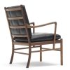 Carl Hansen & Søn Single Armchairs | Ow149 | Armchair | Walnut - Black Leather