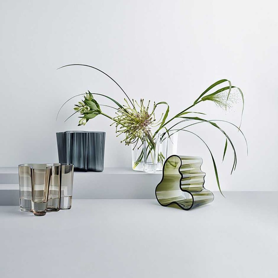 Iittala Vases | Aalto Vase | Moss Green - 160Mm