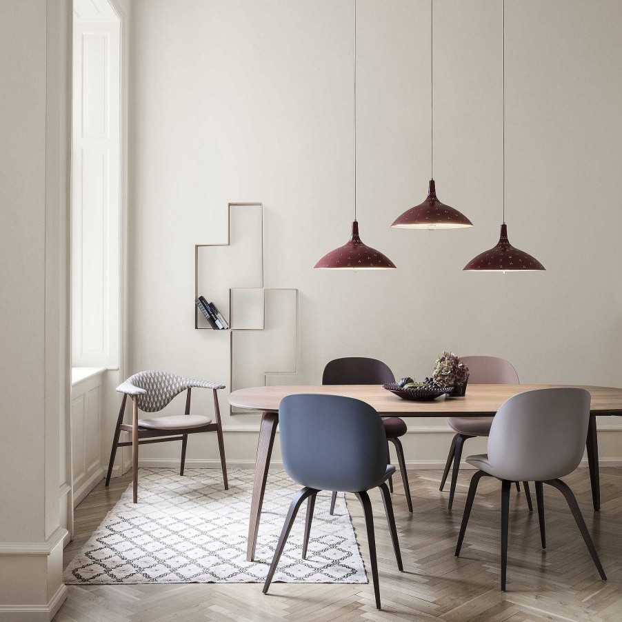 GUBI Pendant Lights | 1965 Pendant Lamp | Chianti Red/Brass