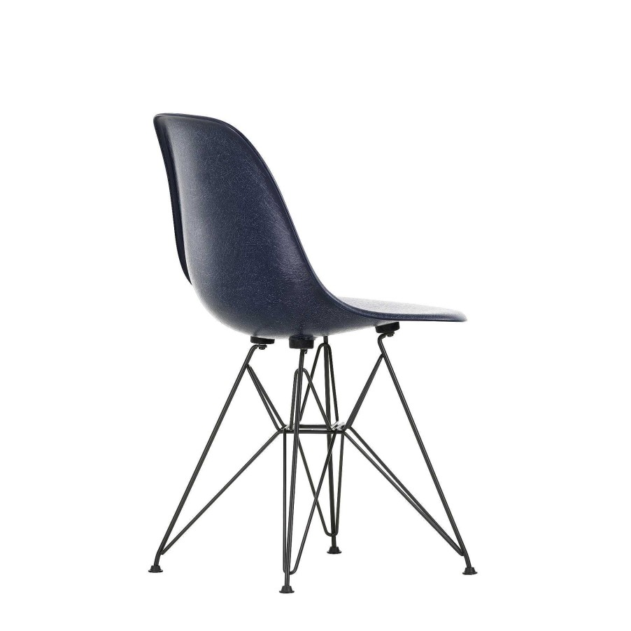 Vitra Chairs | Eames Plastic Chairs Dsr | Black Base - Dark Blue