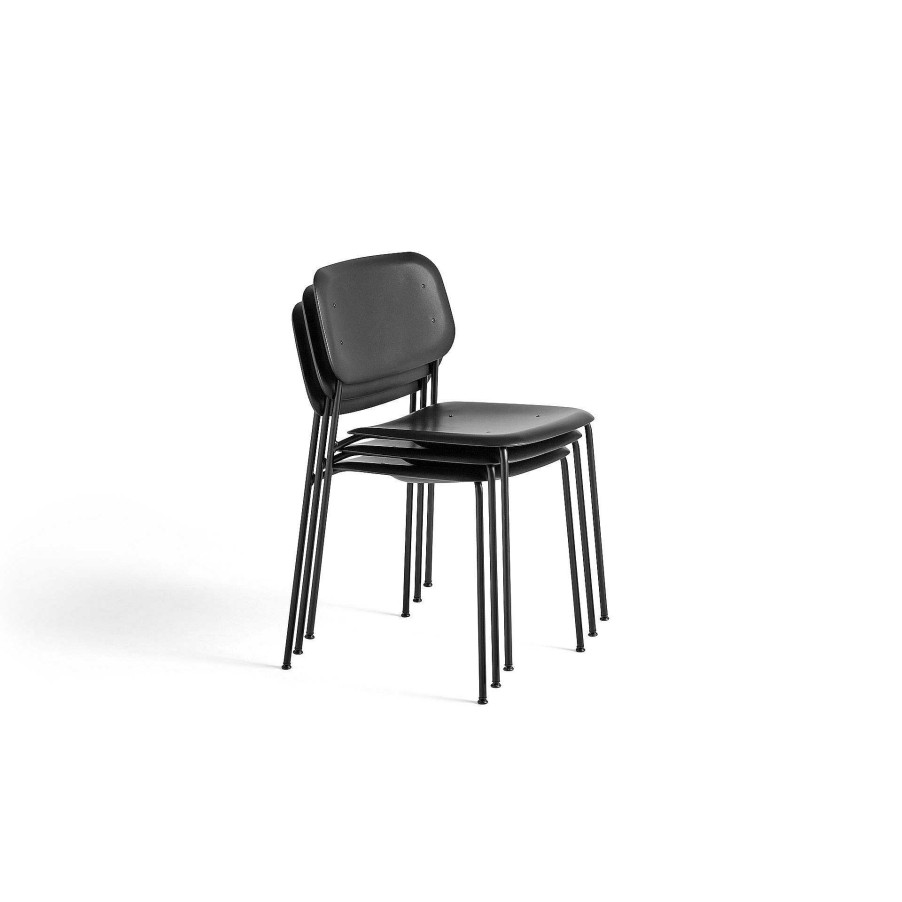 HAY Chairs | Soft Edge P10 Chair | Steel - Black Polypropylene