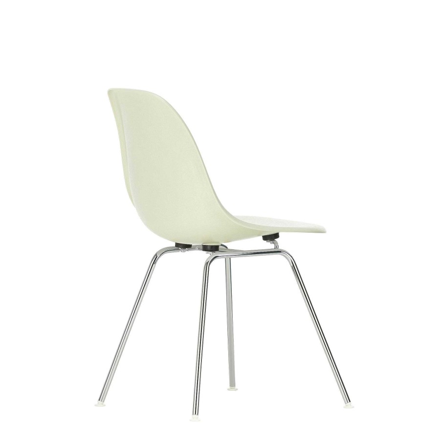 Vitra Chairs | Eames Fiberglass Side Chair Dsx | Chair | Parchment Chromed