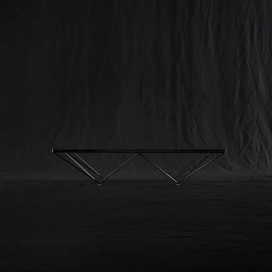 B&B Italia Coffee Tables | Alanda '18 | Square Coffee Table | Smoked Glass - 120 Cm