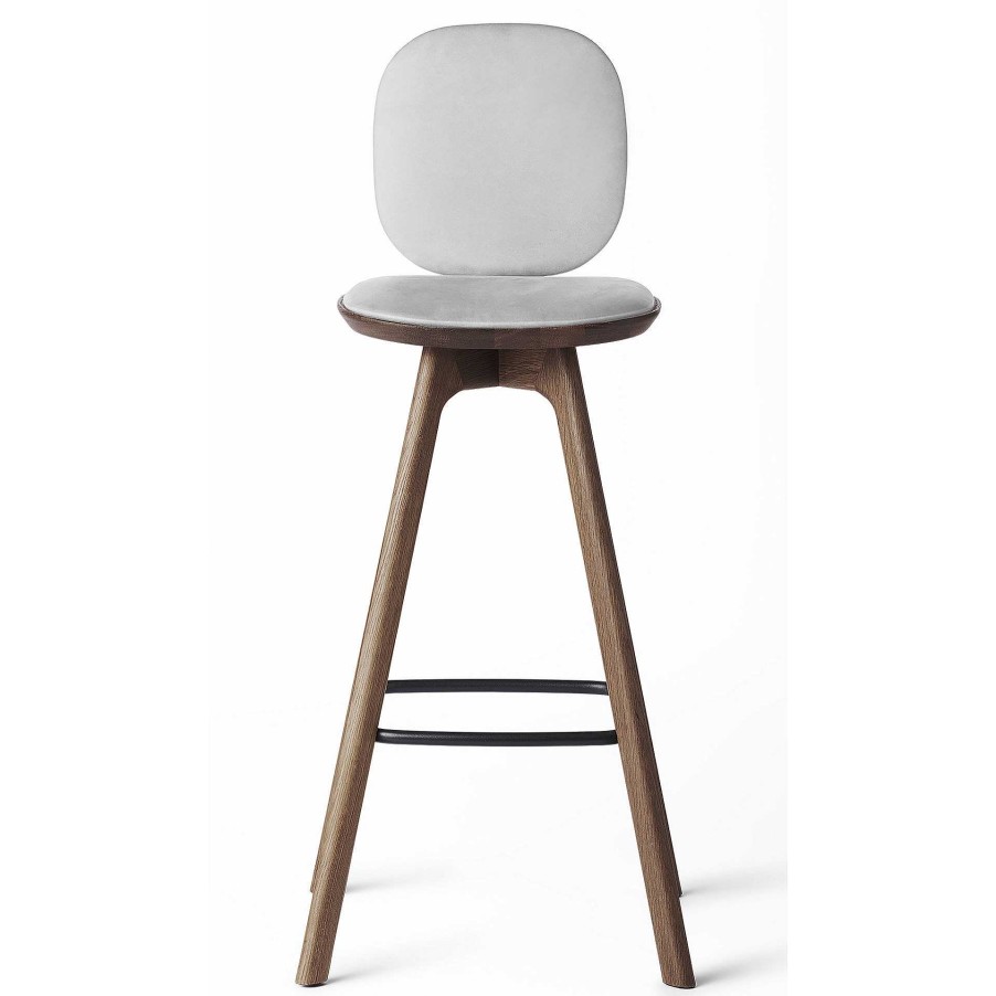 Brdr. Krüger Stools | Pauline Comfort Bar Stool H75 | Fumed Oak-Grey Leather