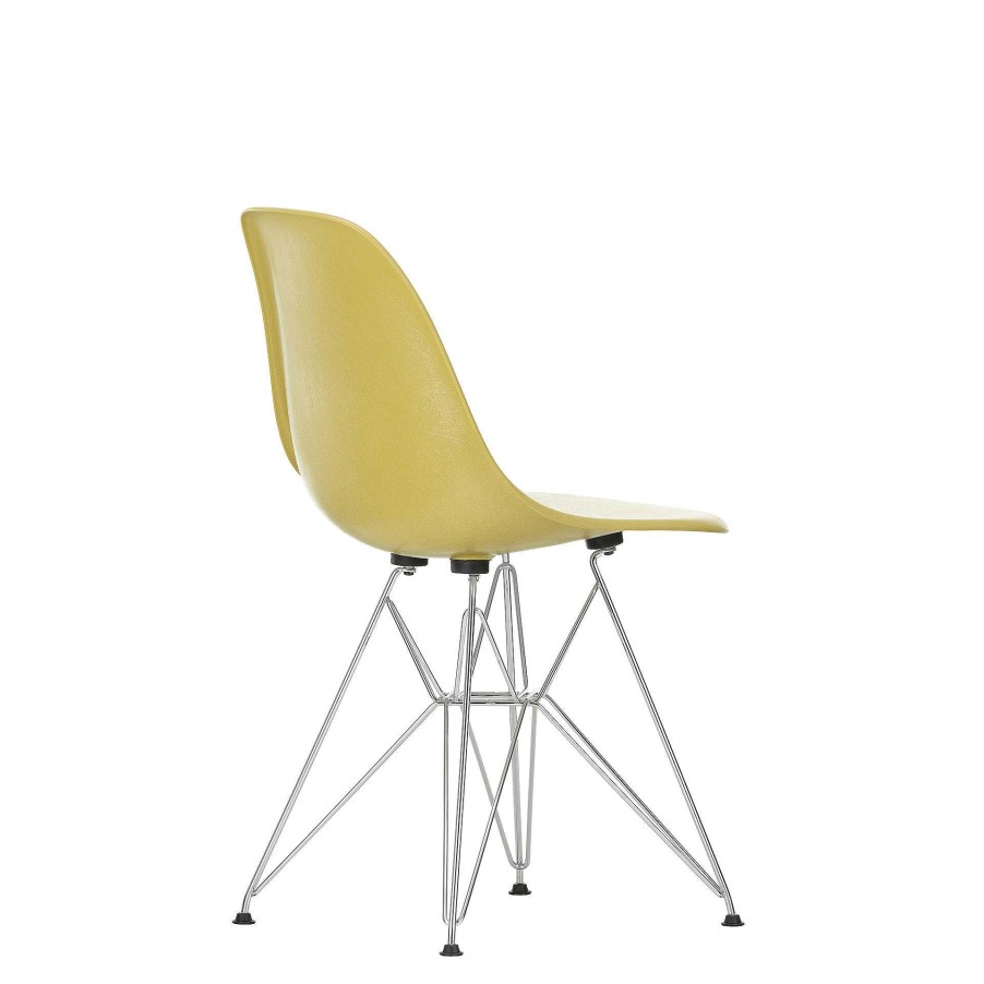 Vitra Chairs | Eames Fiberglass Side Chair Dsr - Eames Ochre Light - Chrome