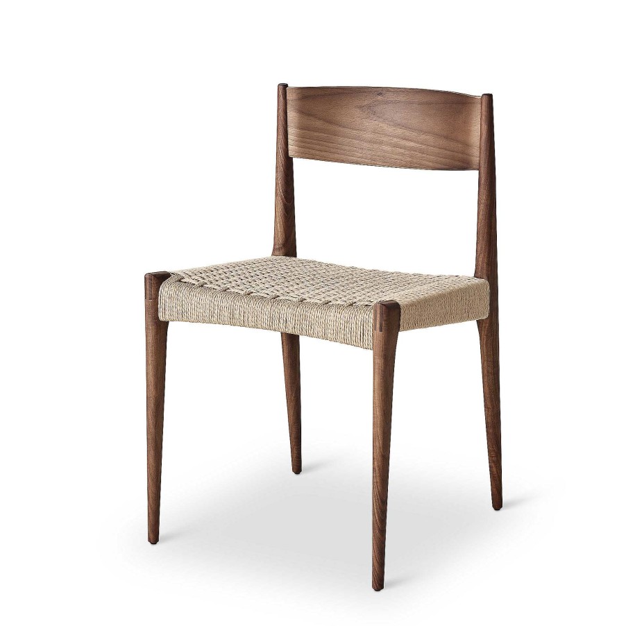 DK3 Chairs | Pia Chair | Walnut - Paper Cordel