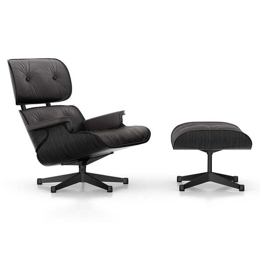 Vitra Single Armchairs | Lounge Chair & Ottoman | Lounge Chair | Chocolate