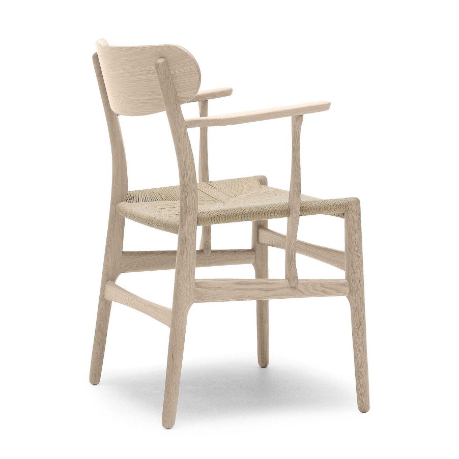 Carl Hansen & Søn Chairs | Ch26 | Chair | Soaped Oak - Natural Paper Cord