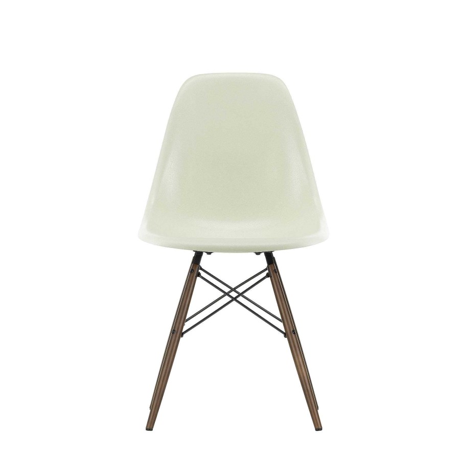 Vitra Chairs | Eames Plastic Chairs Dsw | Dark Maple Base - Pebble