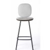 Brdr. Krüger Stools | Pauline Comfort Bar Stool H65 | Metal Legs-Fumed Oak-Grey Leather