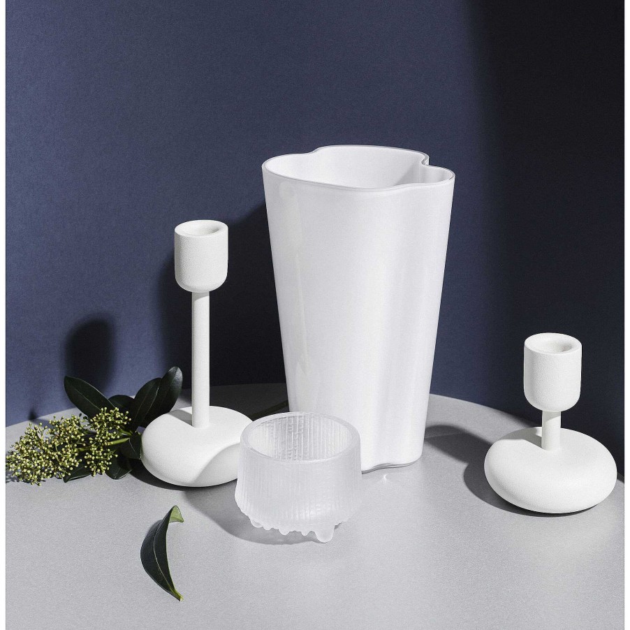 Iittala Decoration | Nappula Candle Holder | White - 183Mm