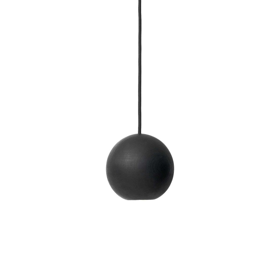 Mater Pendant Lights | Liuku Ball | Black Stain Lacquer Linden Wood