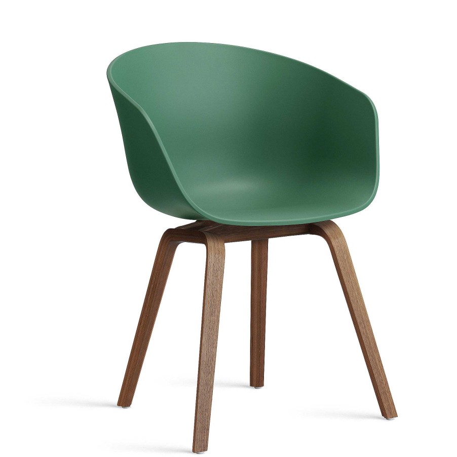 HAY Chairs | Aac 22 Chair | Walnut/Teal Green