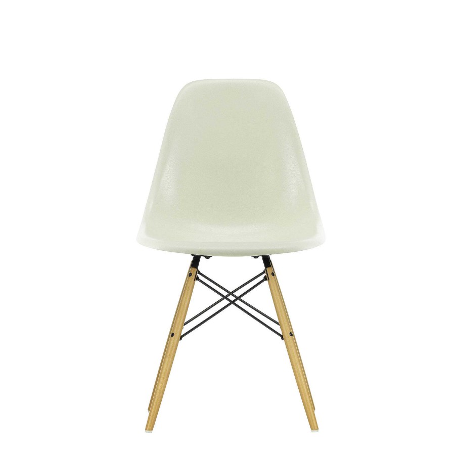 Vitra Chairs | Eames Plastic Chairs Dsw | Golden Maple - Pebble