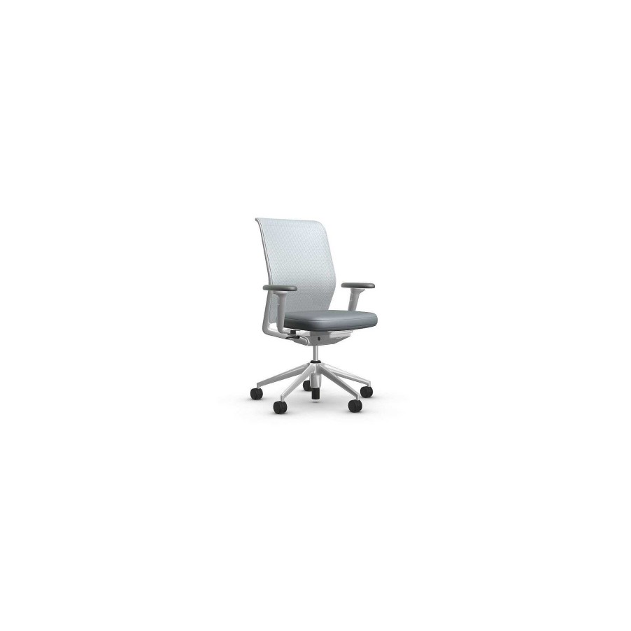 Vitra Office Chairs | Id Mesh | Office Armchair | Alluminium - Grey