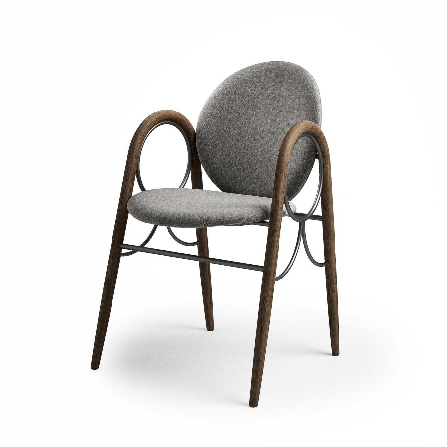 Brdr. Krüger Chairs | Arkade Chair | Fumed Oiled Oak/Grey Fabric