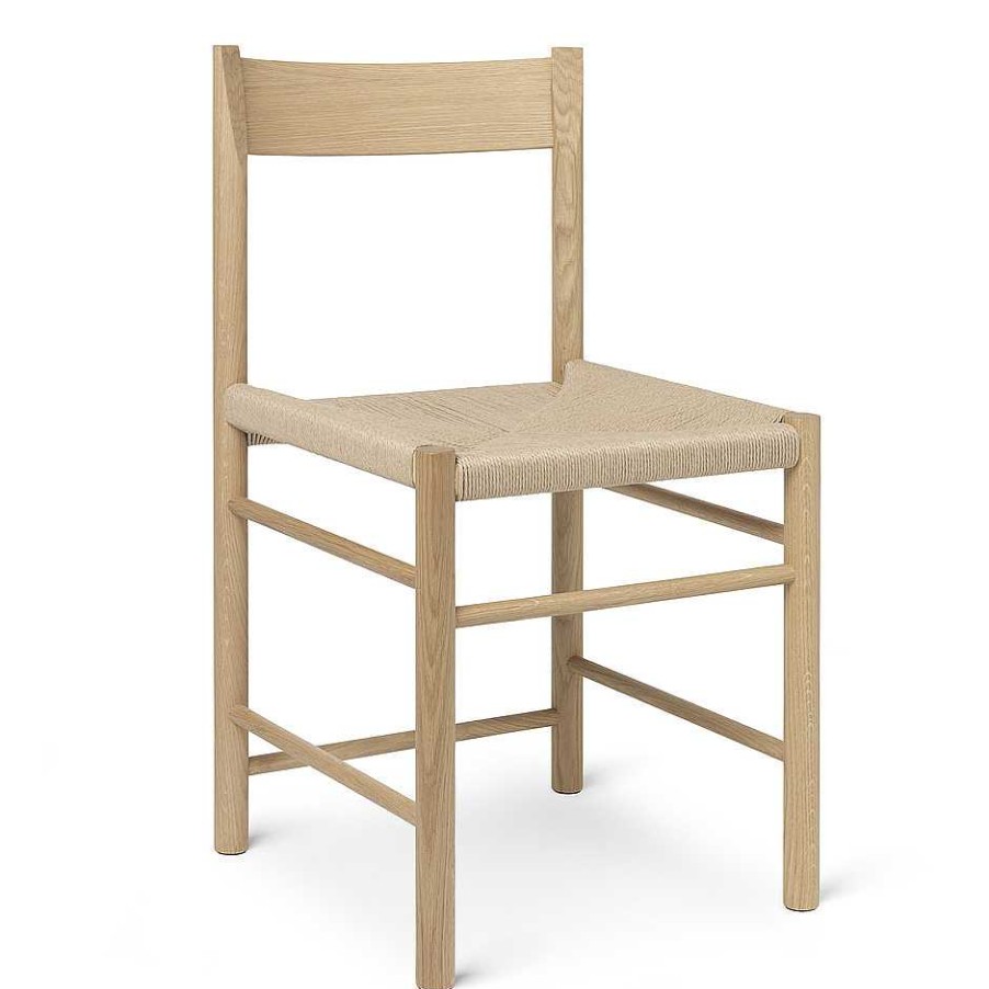 Brdr. Krüger Chairs | F Dining Chair | Waxed Oiled Oak - Natural Paper Cord Seat