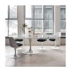 Knoll Dining Tables | Saarinen Tulip Table | Dining Table Oval | Calacatta Marble Satin Finish