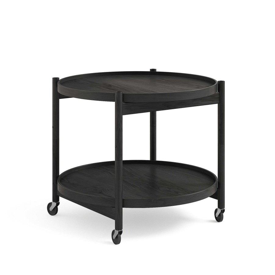 Brdr. Krüger Coffee Tables | Bolling Tray Table O 60 | Black Lacquered Oak