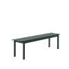 Muuto Outdoor Chairs | Linear Steel Bench | Outdoor Bench | Dark Green