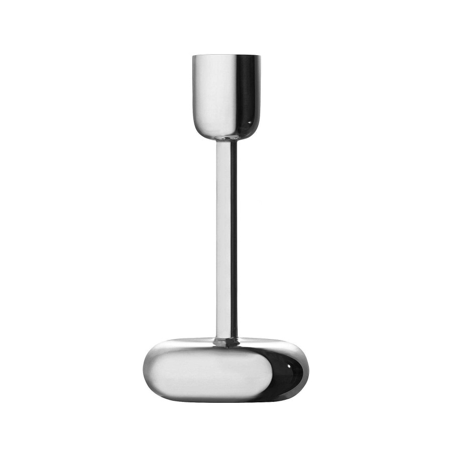 Iittala Decoration | Nappula Candle Holder | Steel - 183Mm