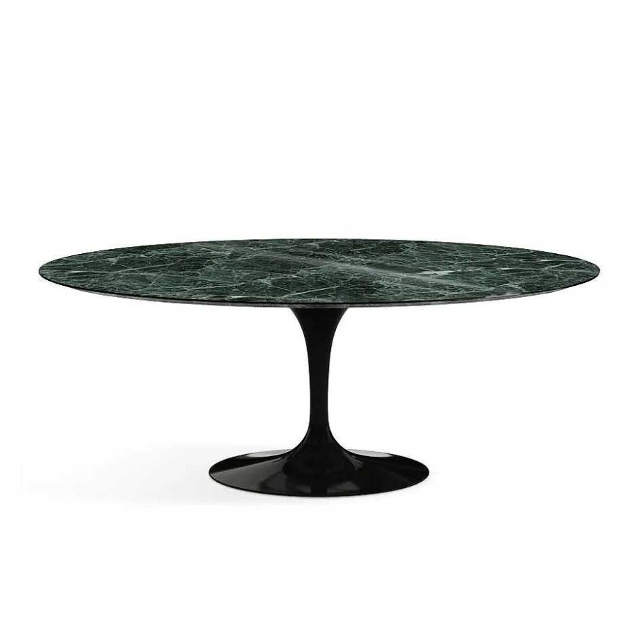 Knoll Dining Tables | Saarinen Tulip Table | Dining Table Oval | Verde Alpi Marble Shiny Finish