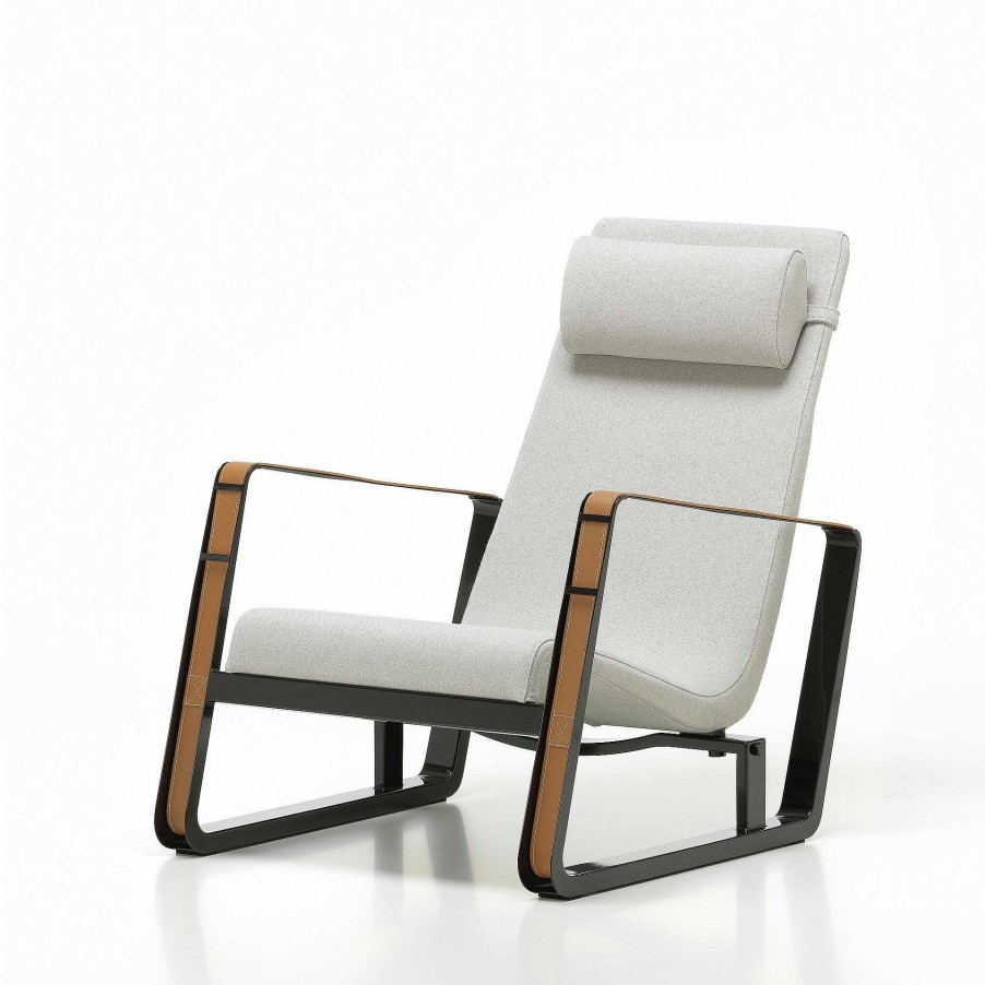 Vitra Single Armchairs | Cite | Cement Leather