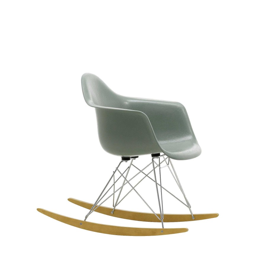 Vitra Chairs | Eames Plastic Armchair Rar - Rocking Chair | Forest - Chrome - Golden Maple