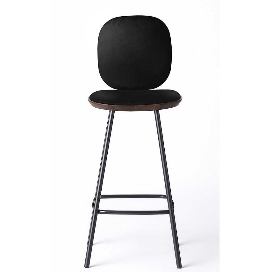 Brdr. Krüger Stools | Pauline Comfort Bar Stool H75 | Metal Legs-Fumed Oak-Black