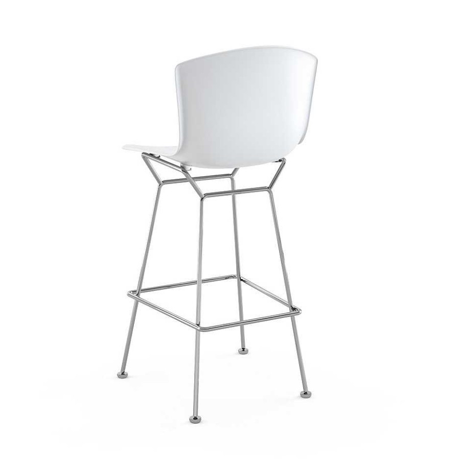 Knoll Stools | Bertoia Plastic Bar Stool | Chrome/White