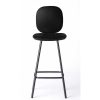 Brdr. Krüger Stools | Pauline Comfort Bar Stool H65 | Black Lacquered Oak-Black Leather